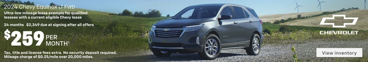 2024 Chevy Equinox LT FWD. Ultra-low mileage lease example for qualified lessees with a current e...